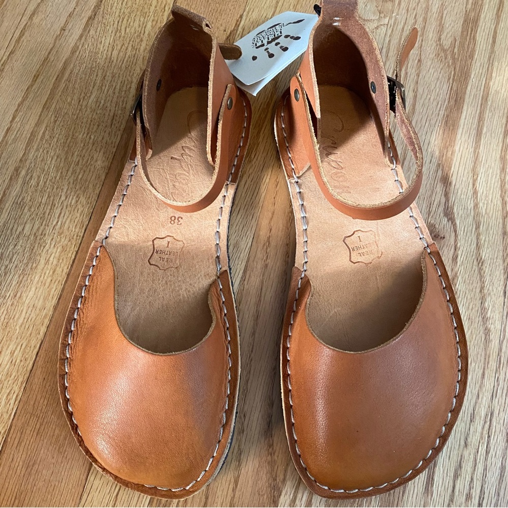 Coupon Trevi Barefoot Sandals Handmade Italian Leather Women 38/US 8 Tan